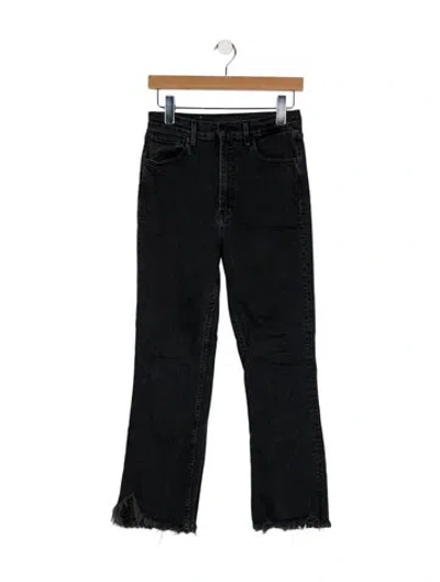 Pre-owned 3x1 High-rise Straight Leg Jeans In Black