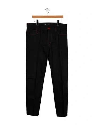 Pre-owned 3x1 High-rise Straight Leg Jeans In Black