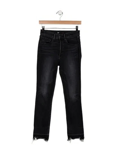 Pre-owned 3x1 High-rise Straight Leg Jeans In Black