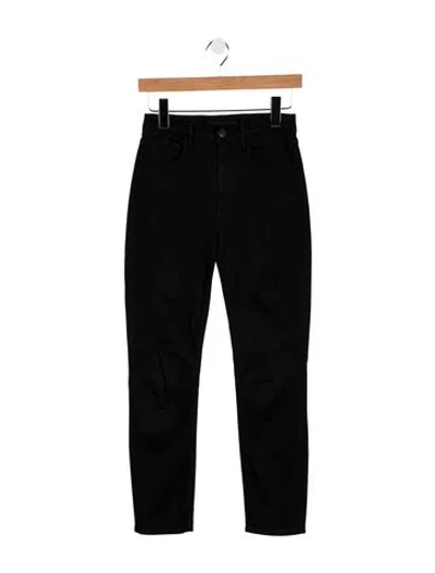 Pre-owned 3x1 High-rise Straight Leg Jeans In Black