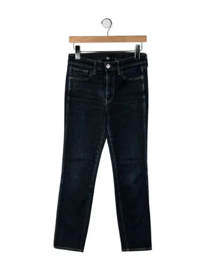 Pre-owned 3x1 High-rise Straight Leg Jeans In Black