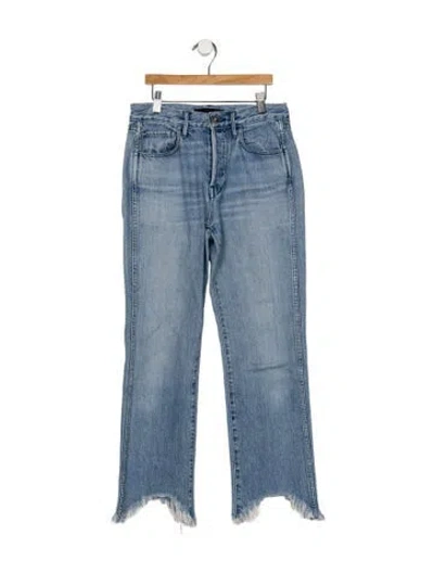 Pre-owned 3x1 High-rise Straight Leg Jeans In Blue