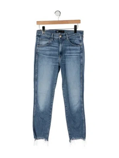 Pre-owned 3x1 High-rise Straight Leg Jeans In Blue