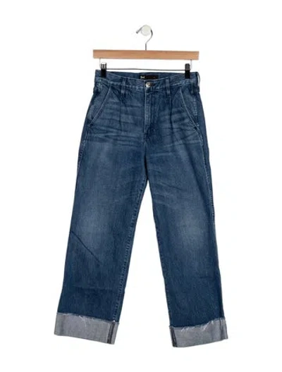 Pre-owned 3x1 High-rise Straight Leg Jeans In Blue