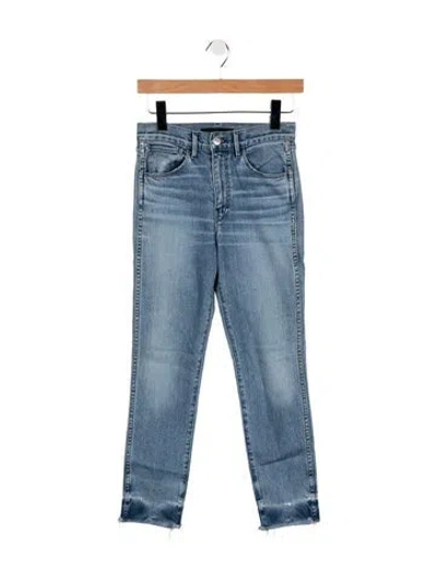 Pre-owned 3x1 High-rise Straight Leg Jeans In Blue