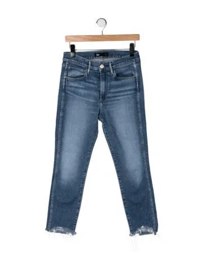 Pre-owned 3x1 High-rise Straight Leg Jeans In Blue