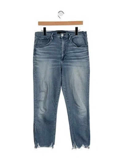 Pre-owned 3x1 High-rise Straight Leg Jeans In Blue
