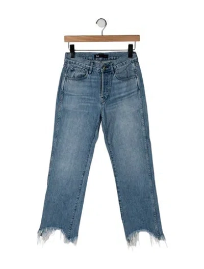 Pre-owned 3x1 High-rise Straight Leg Jeans In Blue