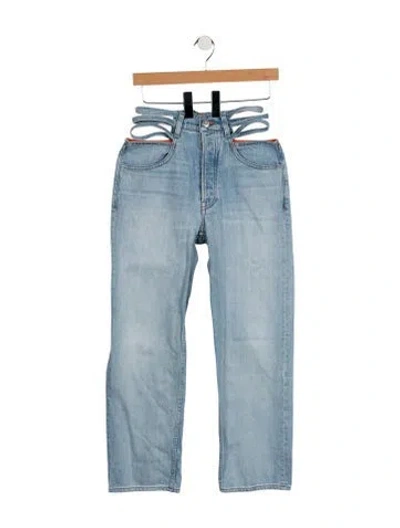 Pre-owned 3x1 High-rise Straight Leg Jeans In Blue