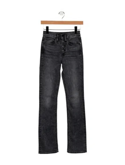 Pre-owned 3x1 High-rise Straight Leg Jeans In Gray