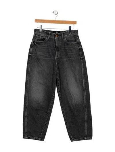 Pre-owned 3x1 High-rise Straight Leg Jeans In Gray