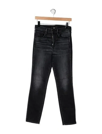 Pre-owned 3x1 High-rise Straight Leg Jeans In Grey