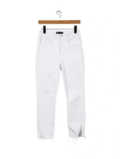 Pre-owned 3x1 High-rise Straight Leg Jeans In White