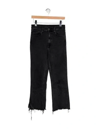 Pre-owned 3x1 High-rise Wide Leg Jeans In Black