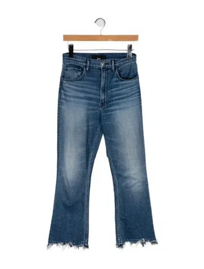 Pre-owned 3x1 High-rise Wide Leg Jeans In Blue