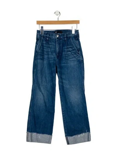 Pre-owned 3x1 High-rise Wide Leg Jeans In Blue