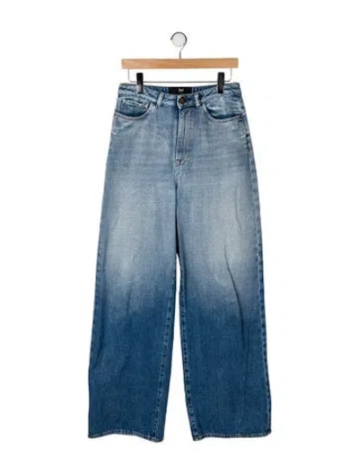 Pre-owned 3x1 High-rise Wide Leg Jeans In Blue