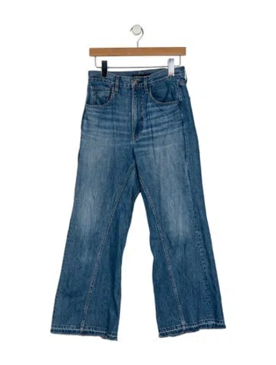 Pre-owned 3x1 High-rise Wide Leg Jeans In Blue