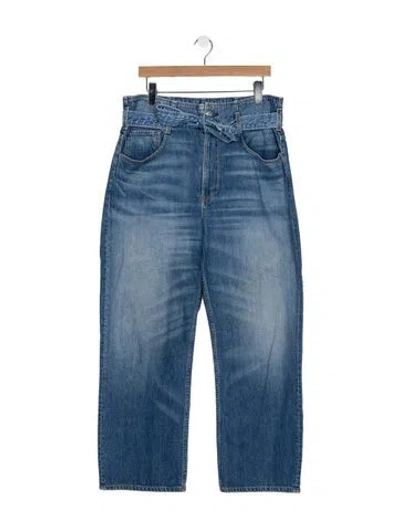Pre-owned 3x1 High-rise Wide Leg Jeans In Blue