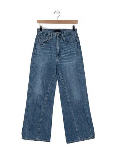 Pre-owned 3x1 High-rise Wide Leg Jeans In Blue