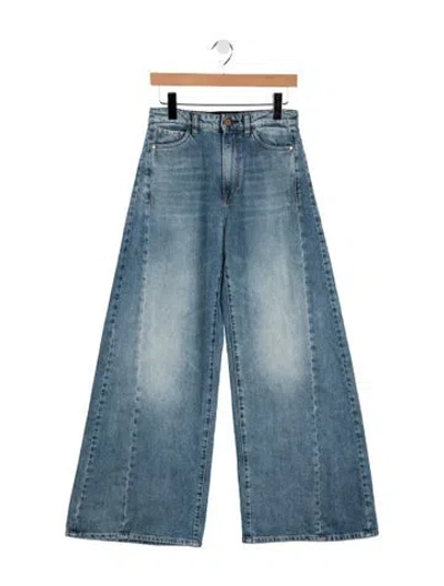 Pre-owned 3x1 High-rise Wide Leg Jeans In Blue
