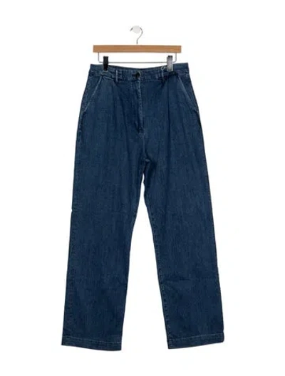 Pre-owned 3x1 High-rise Wide Leg Jeans In Blue