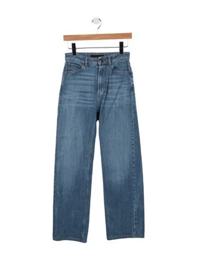 Pre-owned 3x1 High-rise Wide Leg Jeans In Blue