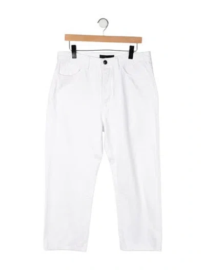 Pre-owned 3x1 High-rise Wide Leg Jeans In White