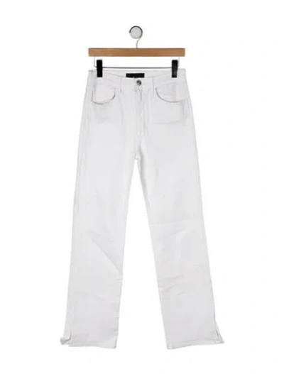 Pre-owned 3x1 High-rise Wide Leg Jeans In White