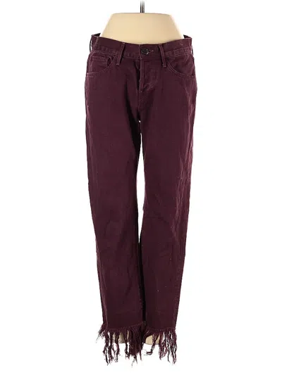 Pre-owned 3x1 Jeans In Burgundy