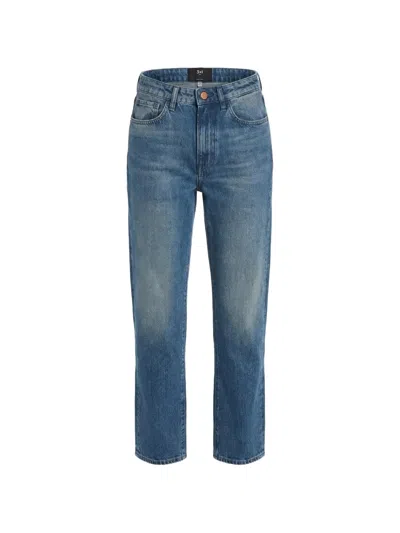 3x1 Josephine Faded Wide-leg Jeans In Blue