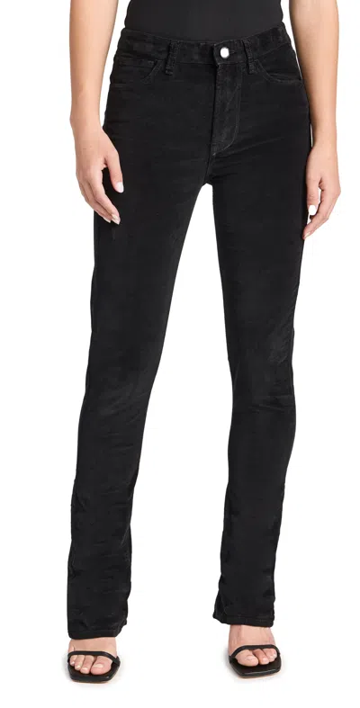 3x1 Kaya Split Bell Pants In Black Velveteen