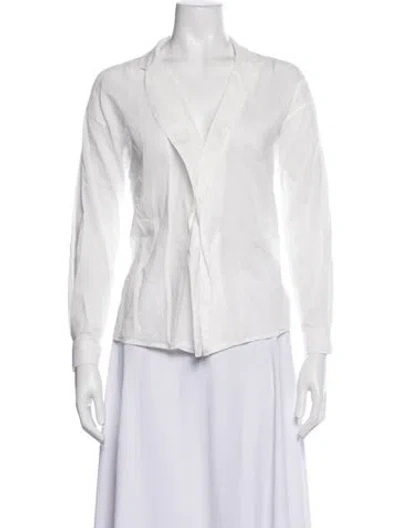 Pre-owned 3x1 Long Sleeve Blouse In White