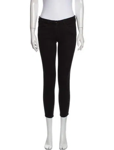 Pre-owned 3x1 Low-rise Skinny Leg Jeans In Black