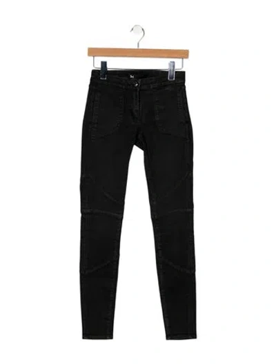 Pre-owned 3x1 Low-rise Skinny Leg Jeans In Black