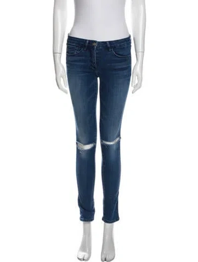 Pre-owned 3x1 Low-rise Skinny Leg Jeans In Blue