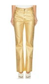 3x1 Maya Heels Straight Leg In Metallic Gold