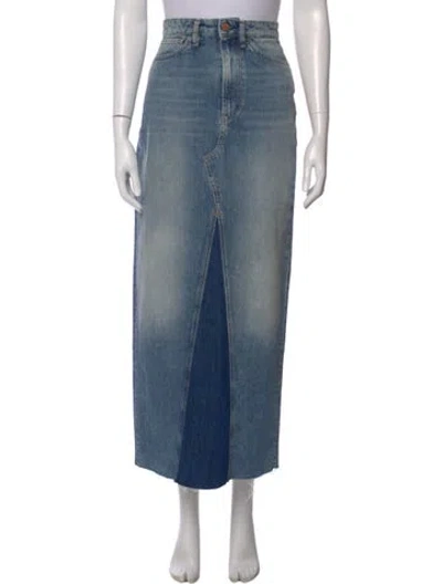 Pre-owned 3x1 Midi Length Skirt In Blue