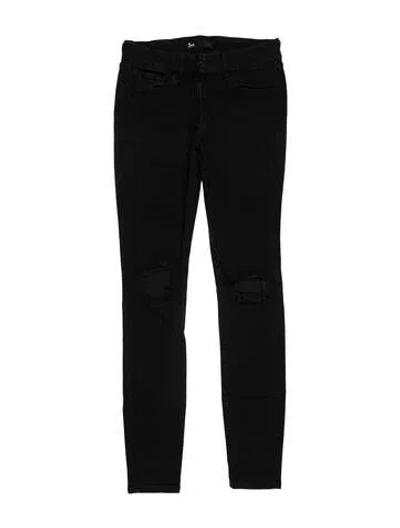Pre-owned 3x1 Mid-rise Skinny Leg Jeans In Black