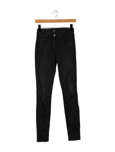 Pre-owned 3x1 Mid-rise Skinny Leg Jeans In Black