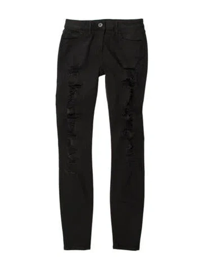 Pre-owned 3x1 Mid-rise Skinny Leg Jeans In Black