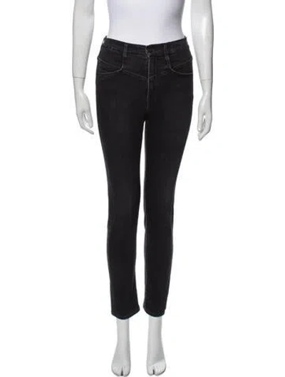 Pre-owned 3x1 Mid-rise Skinny Leg Jeans In Black