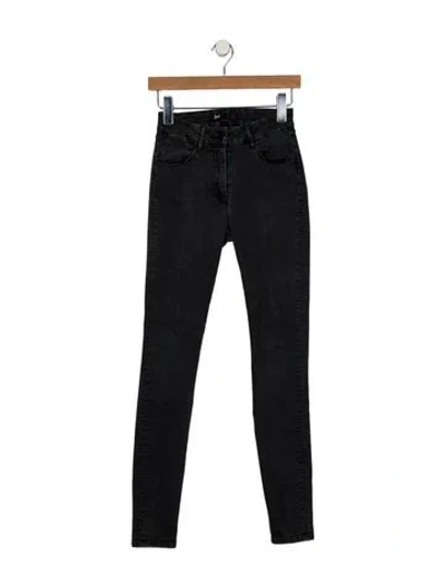 Pre-owned 3x1 Mid-rise Skinny Leg Jeans In Black