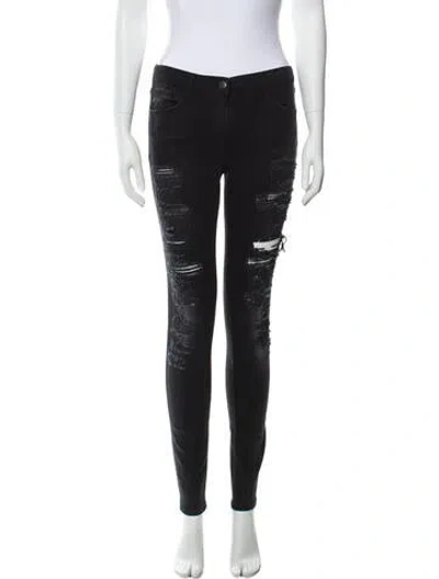 Pre-owned 3x1 Mid-rise Skinny Leg Jeans In Black