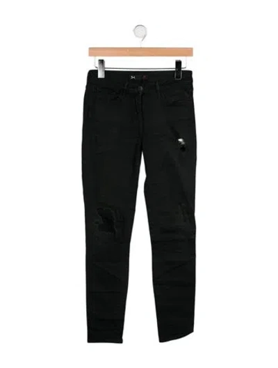 Pre-owned 3x1 Mid-rise Skinny Leg Jeans In Black