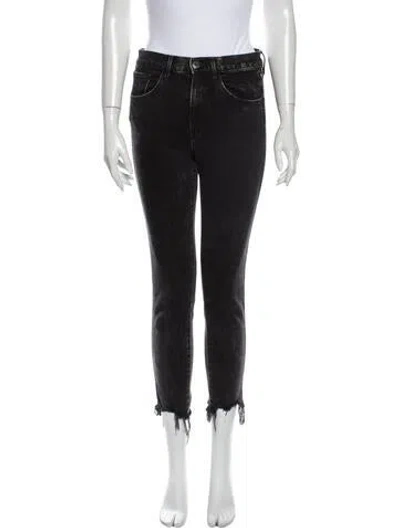 Pre-owned 3x1 Mid-rise Skinny Leg Jeans In Black
