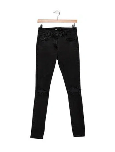 Pre-owned 3x1 Mid-rise Skinny Leg Jeans In Black