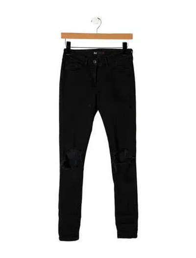 Pre-owned 3x1 Mid-rise Skinny Leg Jeans In Black