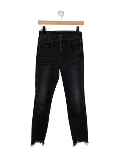 Pre-owned 3x1 Mid-rise Skinny Leg Jeans In Black