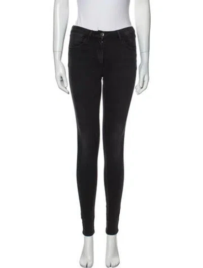 Pre-owned 3x1 Mid-rise Skinny Leg Jeans In Black